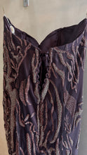 Mizmar aubergine strapless dress