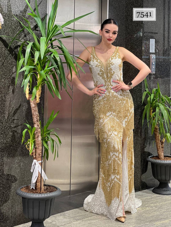Sherry Gold/White dazzle dress
