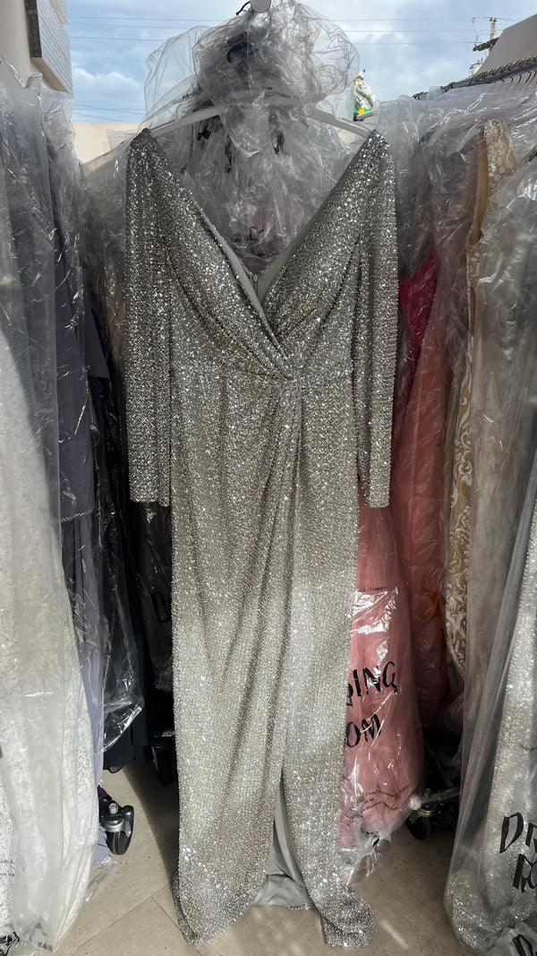 Fashima silver longsleeve dress