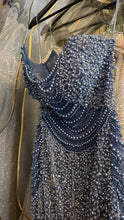 Azul Teal Strapless Pearled dress