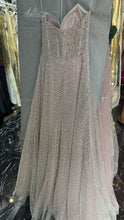 Rosy Crystal Strapless A-line Gown w Cape