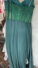 Emerald Enigma: Strapless Draped Corset Gown