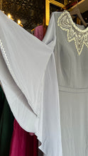 Grey caped dreamy dress