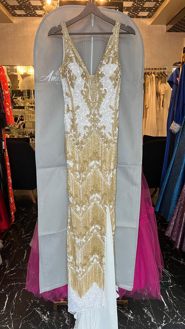 Sherry Gold/White dazzle dress (Copy)