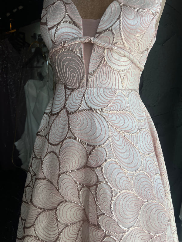 Cute elegant A-line pink dress