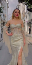 Golden Dream Jewel-Encrusted Mermaid dress