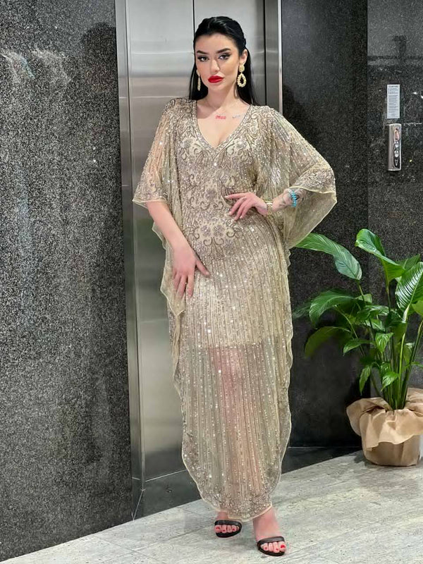 Rare cape creme/beige dress