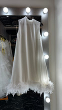 Eliana feathered simple bridal dress