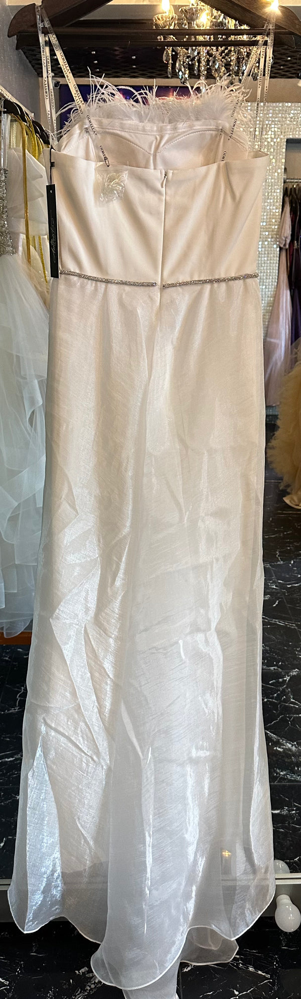 Serena bridal jumpsuit with layered skirt
