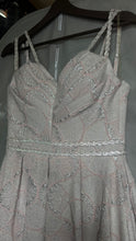 Soft pink brocade dress