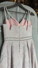 Soft pink brocade dress