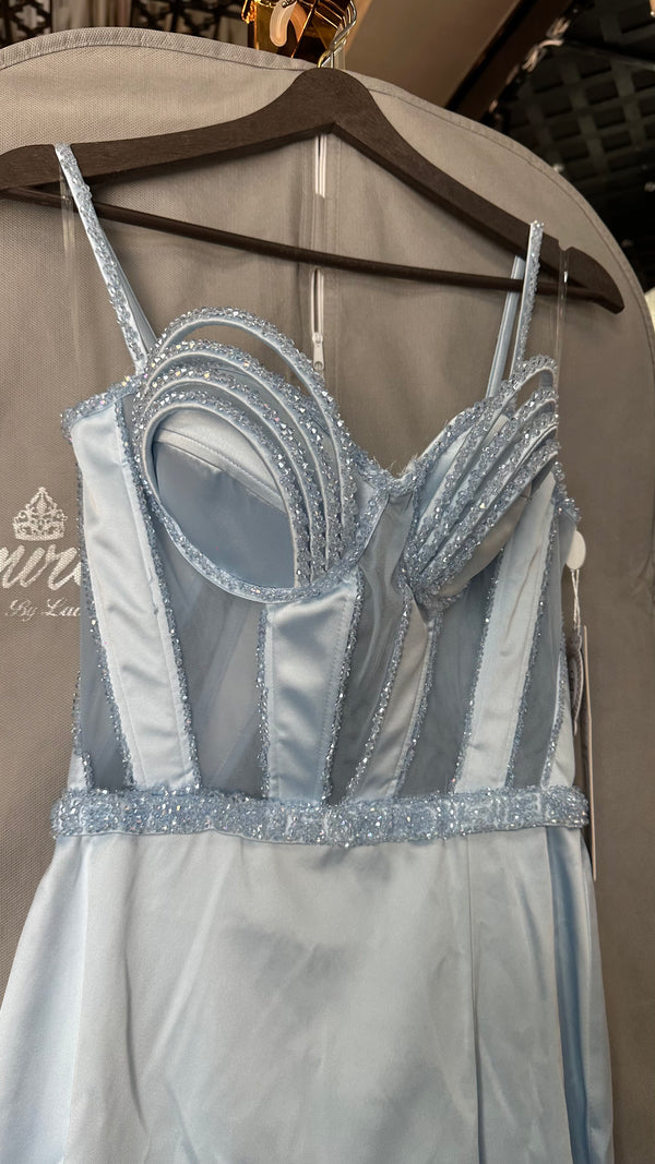 Snow blue corset dress