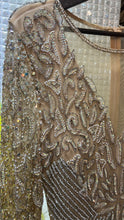 Aminah nude bejeweled dress