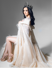 Royalty with cape dress