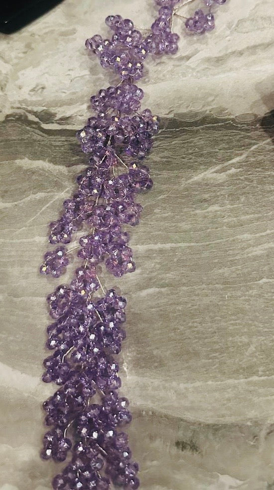 Diadema flexible de cristales (varios colores)